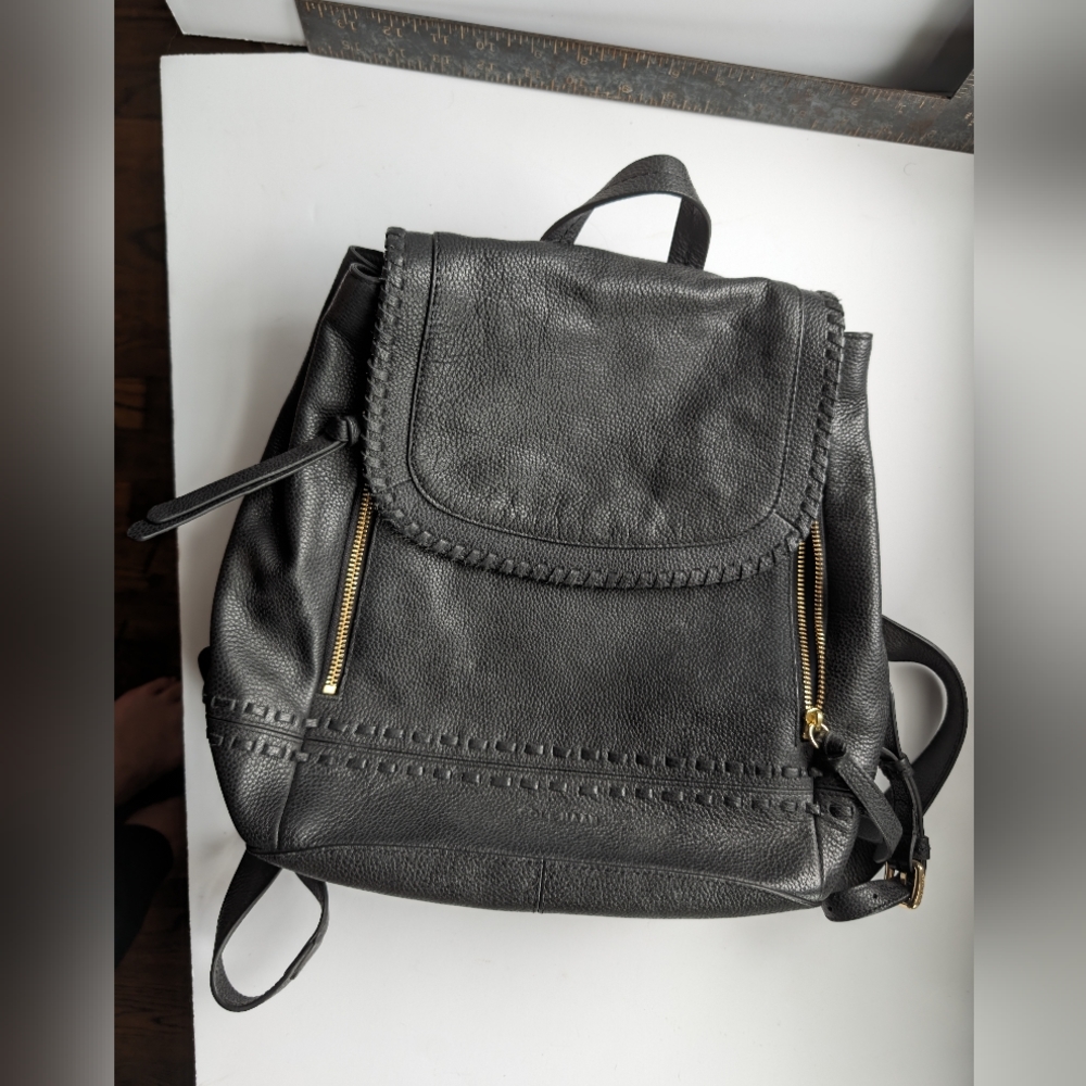 Cole Haan leather black backpack